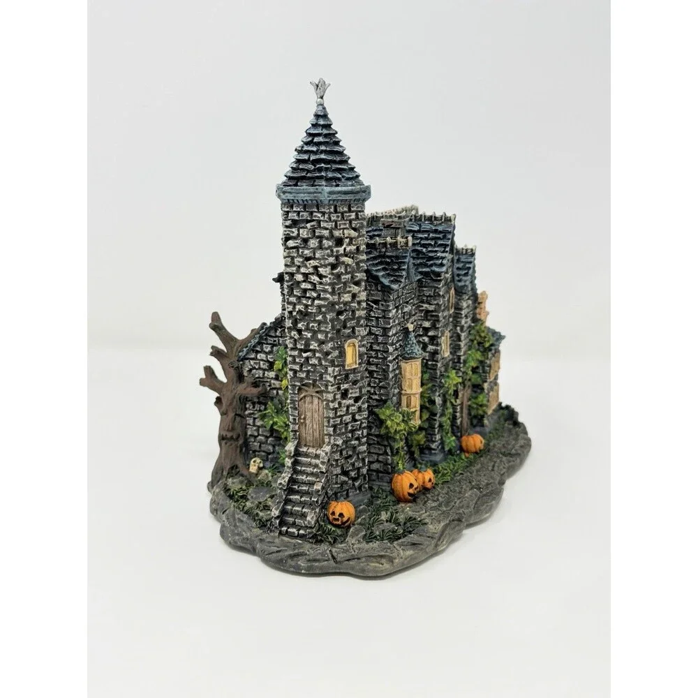Hawthorne Village Universal Monsters Bride of Frankenstein Castle With Bride Box